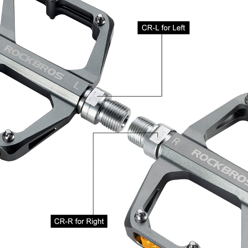 Load image into Gallery viewer, ROCKBROS MTB Reflective Aluminum Pedals 9/16" Sealed Bearing Lightweight
