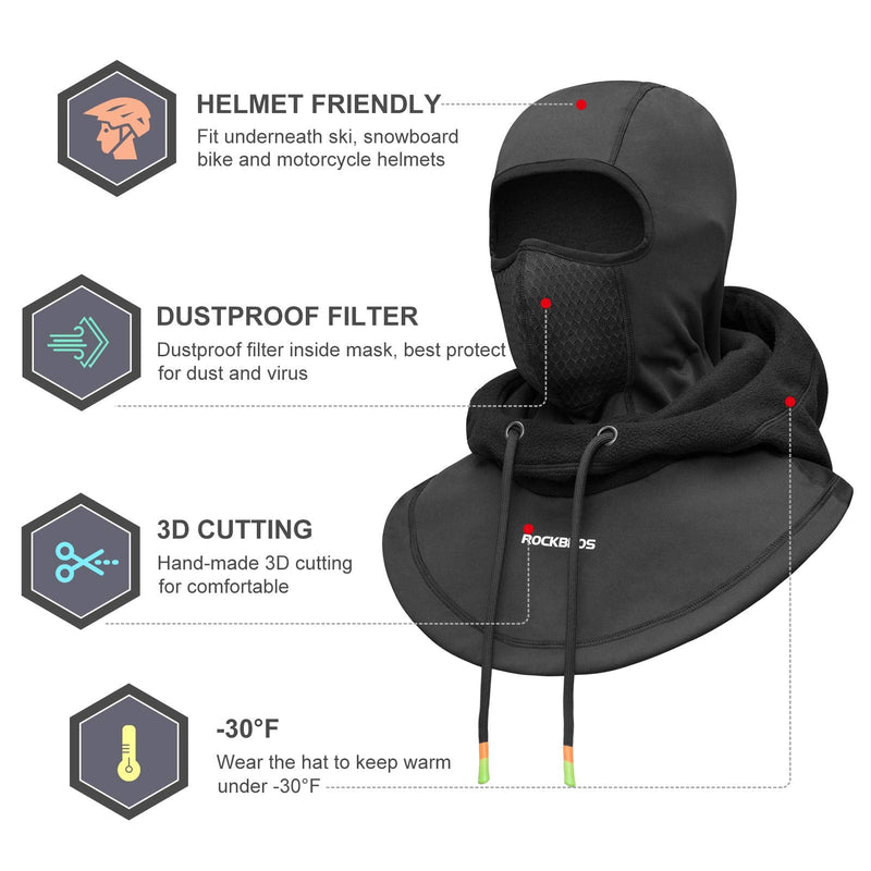 Load image into Gallery viewer, ROCKBROS Ski Balaclava Thermal Fleece Balaclava for Cold Weather Winter Men
