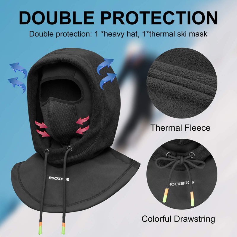Load image into Gallery viewer, ROCKBROS Ski Balaclava Thermal Fleece Balaclava for Cold Weather Winter Men
