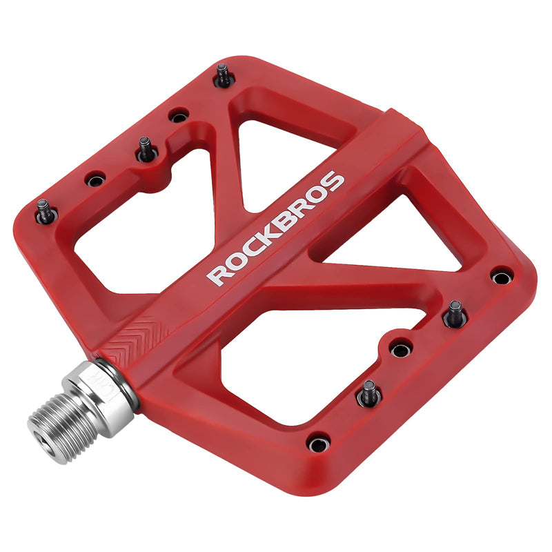 Load image into Gallery viewer, ROCKBROS Mountain Bike Pedals Lightweight Nylon DU Bearing 9/16" MTB Flat Bike Pedals
