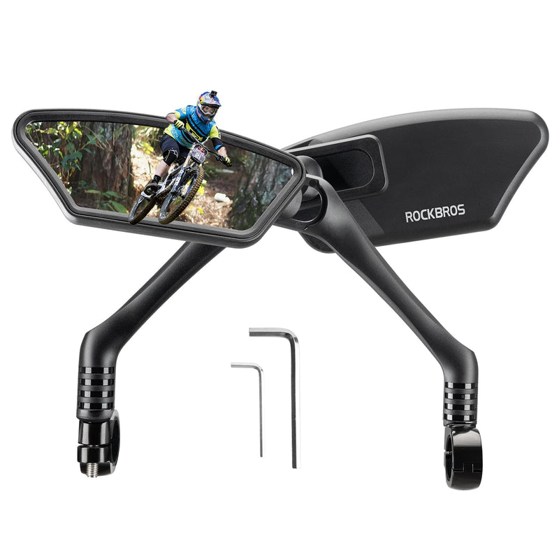 Load image into Gallery viewer, ROCKBROS HD Blast-Resistant Bike Mirror Adjustable Handlebar Mount 21-26mm
