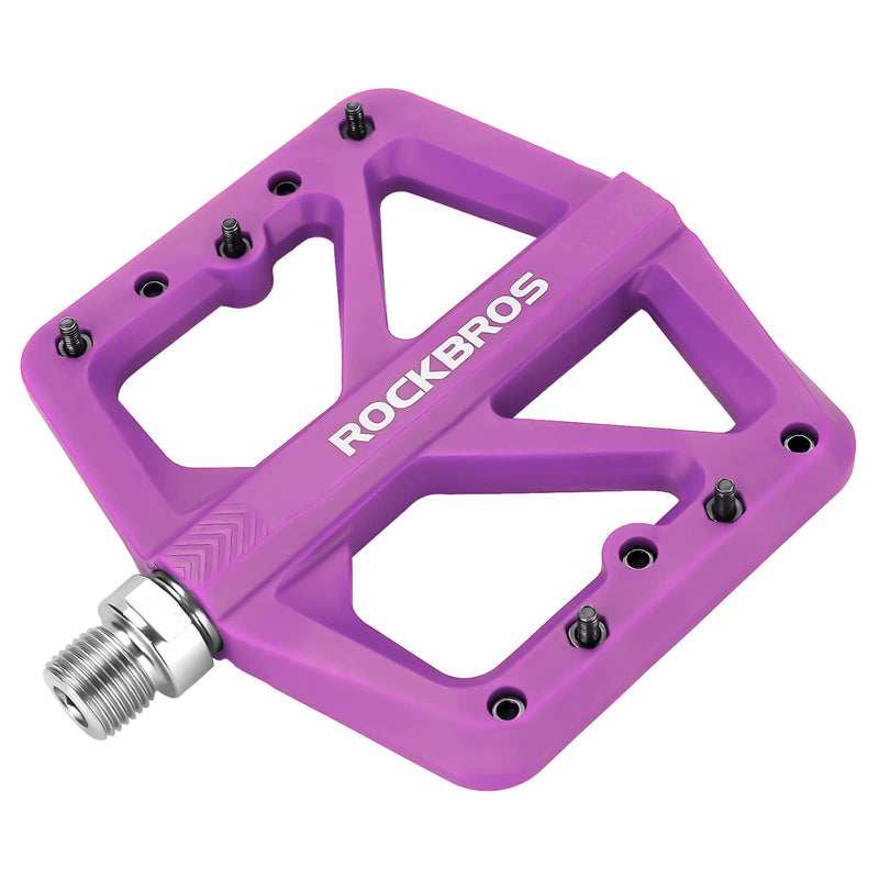 Load image into Gallery viewer, ROCKBROS Mountain Bike Pedals Lightweight Nylon DU Bearing 9/16" MTB Flat Bike Pedals
