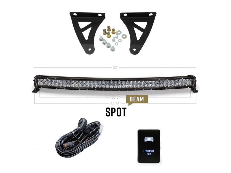 Load image into Gallery viewer, 52" Curved LED Light Bar Roof Brackets Kit For 2007-2021 Toyota Tundra
