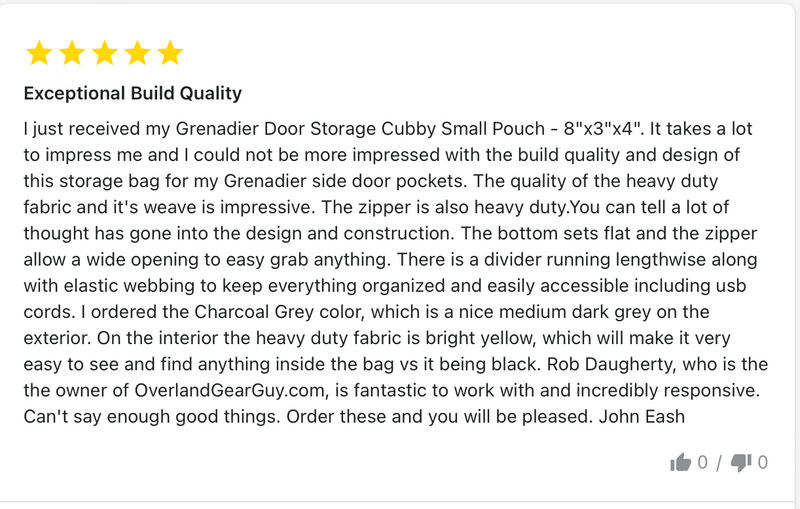 Load image into Gallery viewer, INEOS Grenadier Door Storage Cubby Small Pouch - 8"x3"x4" (PAIR)
