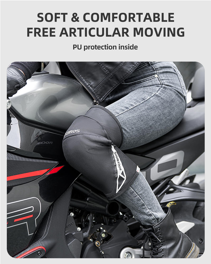 Load image into Gallery viewer, ROCKBROS Motorcycle Knee Pad Winter Leg Warmer with EVA Protector, Windproof for Skiing
