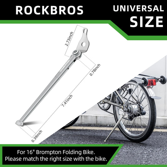Adjustable Center Mount Kickstand for 16" Folding Bikes