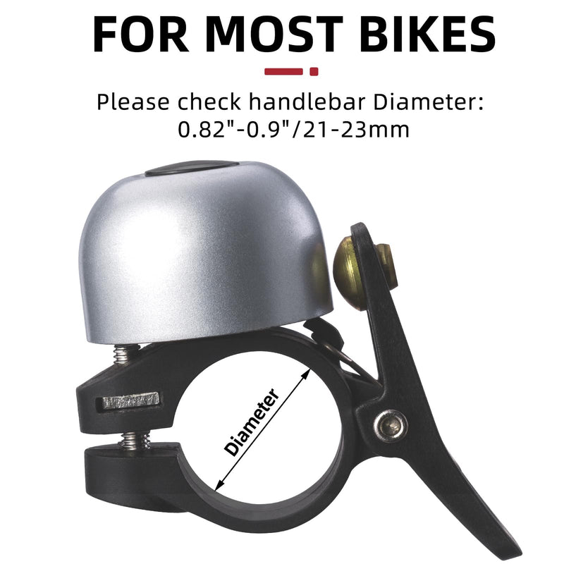 Load image into Gallery viewer, ROCKBROS Copper Alloy Bike Bell, Loud Classic Ring, Fits 21-23mm Handlebars for Adults
