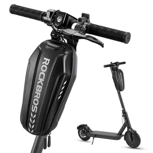 ROCKBROS Scooter Storage Bag Waterproof EVA Hard Shell Handlebar Bag for Scooters Folding Bikes