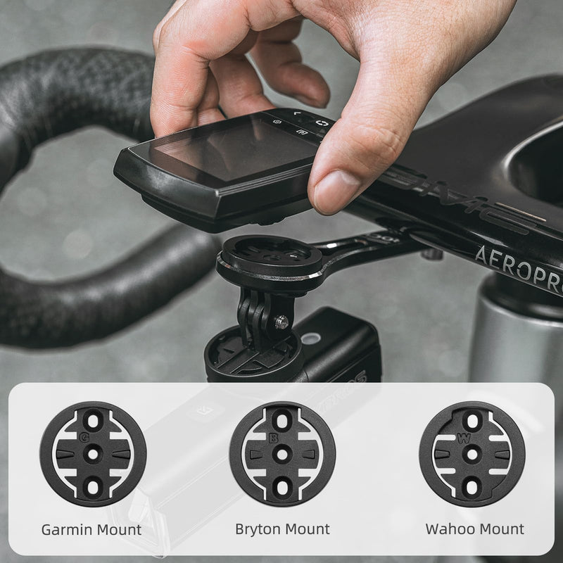 Load image into Gallery viewer, ROCKBROS Bike Aluminum Computer Mount  compatible with Garmin, Wahoo, Bryton, and GoPro
