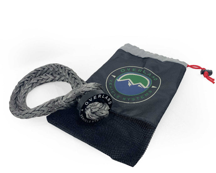 Overland Vehicle Systems Soft Shackle 5/8inch 44,500 Lb. With Collar - 22inch With Storage Bag