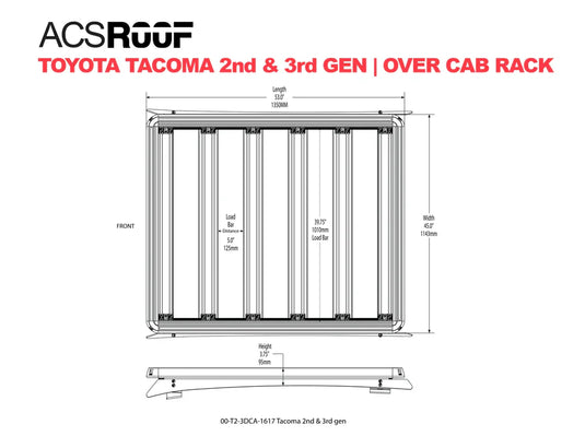 Leitner ACS ROOF | Over Cab Platform Rack for TOYOTA TACOMA GEN 2&3