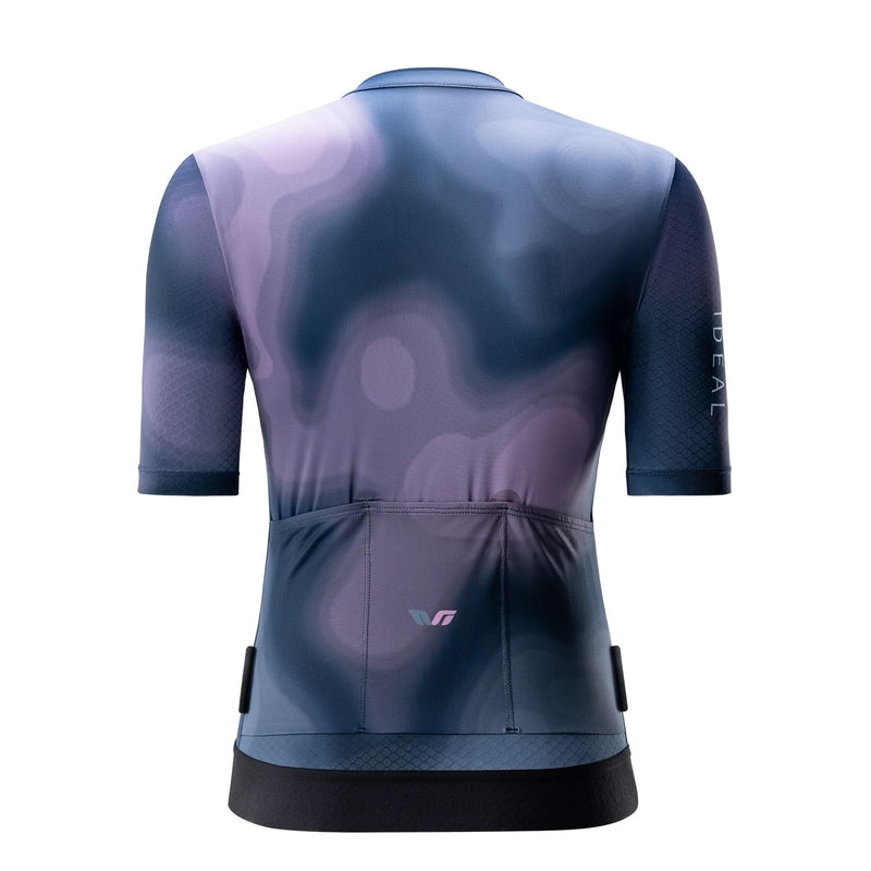 Load image into Gallery viewer, TVI Women’s Cycling Jersey Breathable Short Sleeve Navy Blue
