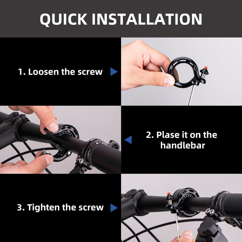 Load image into Gallery viewer, ROCKBROS Hidden Bike Bell Clear Loud Sound 22.2/25.4/31.8mm Bars 100DB Bike Horn
