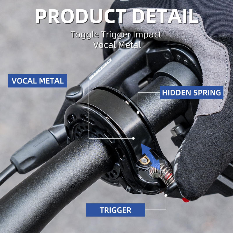 Load image into Gallery viewer, ROCKBROS Hidden Bike Bell Clear Loud Sound 22.2/25.4/31.8mm Bars 100DB Bike Horn
