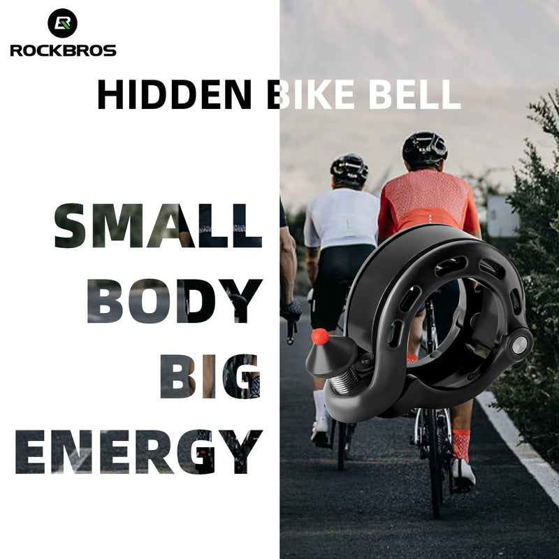 Load image into Gallery viewer, ROCKBROS Hidden Bike Bell Clear Loud Sound 22.2/25.4/31.8mm Bars 100DB Bike Horn
