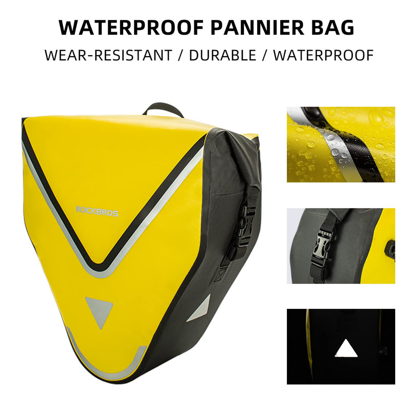 Load image into Gallery viewer, ROCKBROS 20L Triangle Waterproof Bike Rear Rack Pannier Bag for Grocery Touring Cycling

