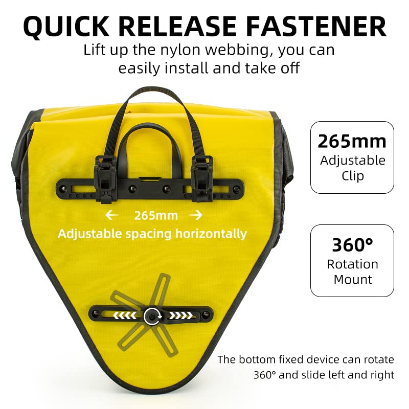 Load image into Gallery viewer, ROCKBROS 20L Triangle Waterproof Bike Rear Rack Pannier Bag for Grocery Touring Cycling
