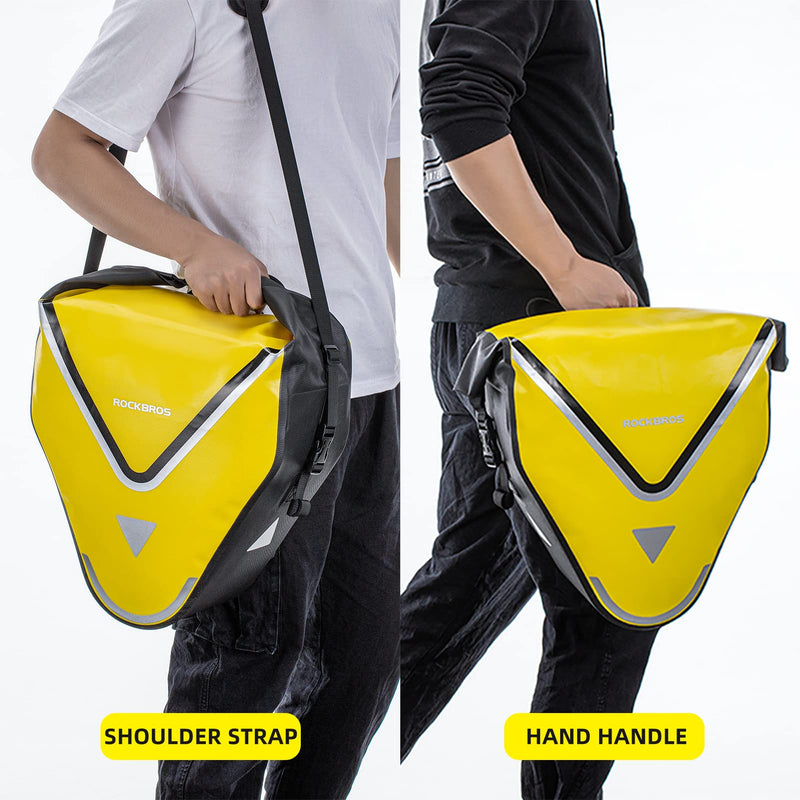 Load image into Gallery viewer, ROCKBROS 20L Triangle Waterproof Bike Rear Rack Pannier Bag for Grocery Touring Cycling
