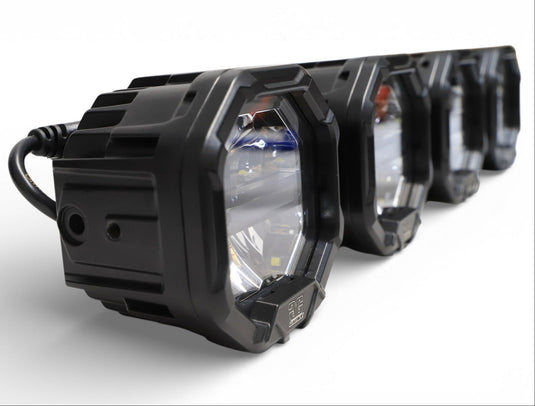 6 Light U-Con Interlocking Off Road LED Pod With Amber or White DRL Running Light