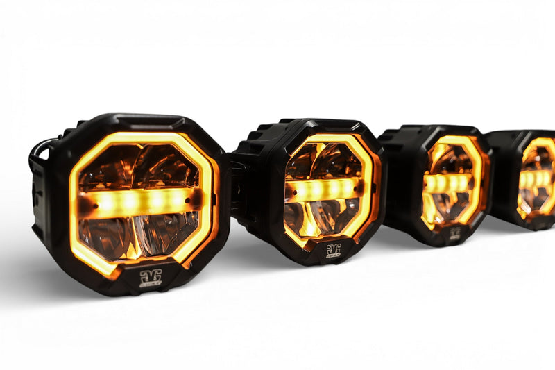 Load image into Gallery viewer, 2 Light U-Con Interlocking Off Road LED Pod With Amber or White DRL Running Light
