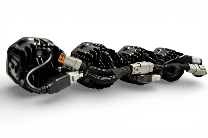 Load image into Gallery viewer, 6 Light U-Con Interlocking Off Road LED Pod With Amber or White DRL Running Light
