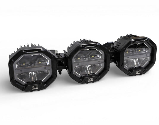 3 Light U-Con Interlocking Off Road LED Pod With Amber or White DRL Running Light