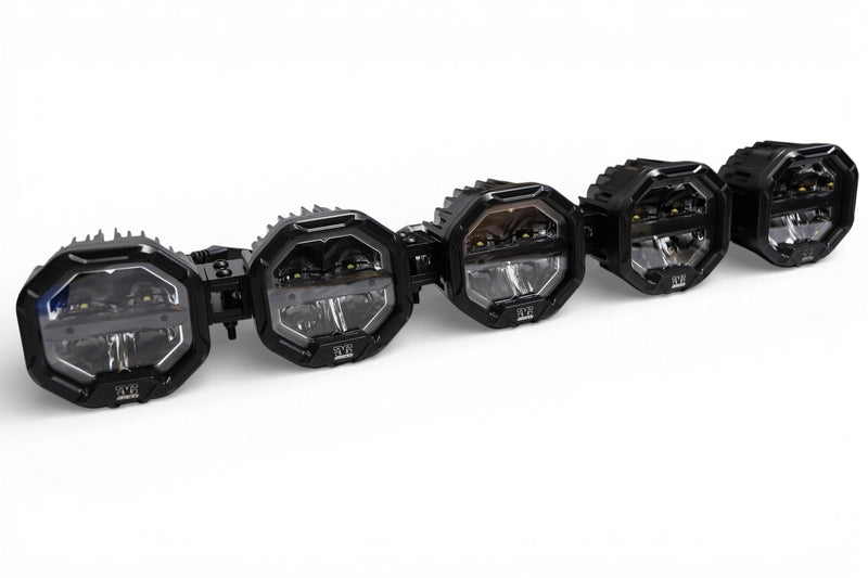 Load image into Gallery viewer, 5 Light U-Con Interlocking Off Road LED Pod With Amber or White DRL Running Light
