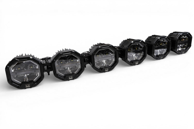 Load image into Gallery viewer, 6 Light U-Con Interlocking Off Road LED Pod With Amber or White DRL Running Light
