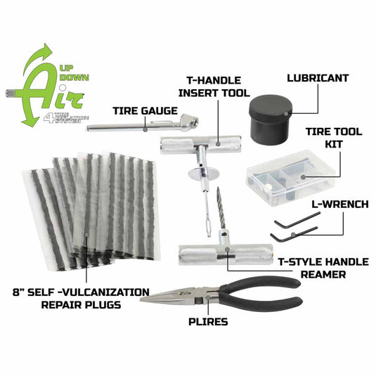 OVS 53 Piece Tire Plug Repair Kit - Off Road Grade Truck, Jeep, RV & Trailers