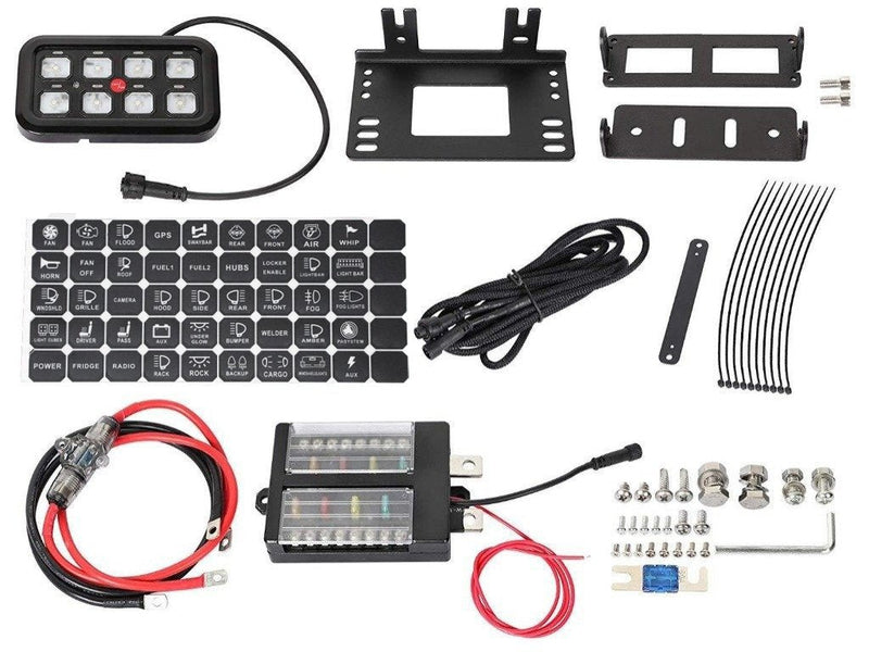 Load image into Gallery viewer, Vehicle Accessory 8 Switch Control System (Blue Backlighting)
