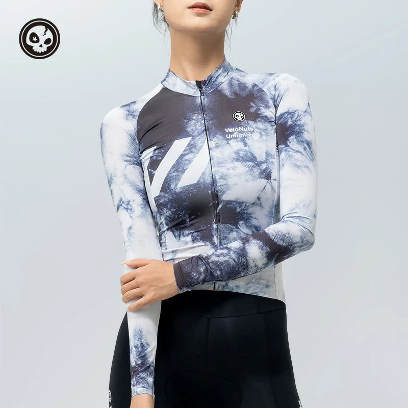 Load image into Gallery viewer, Velonuts Women Cycling Jersey  Breathable Long Sleeve Pro Team MTB/Road Jersey
