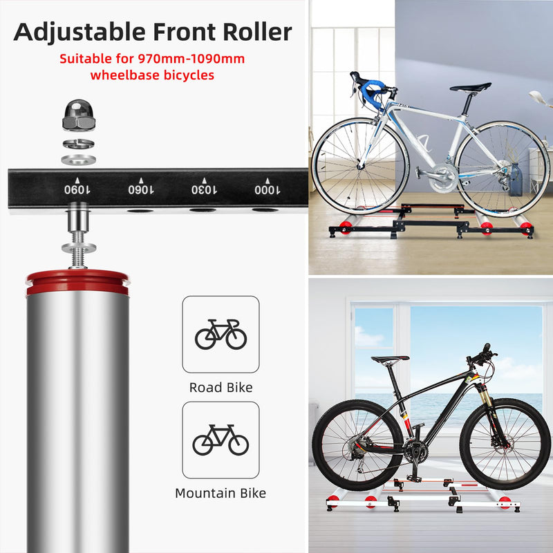Load image into Gallery viewer, Foldable Adjustable Bike Rollers with Resistance for Indoor Exercise
