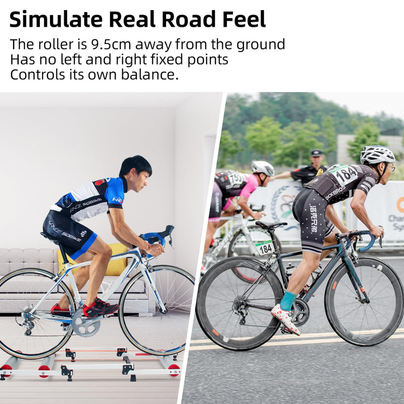 Load image into Gallery viewer, Foldable Adjustable Bike Rollers with Resistance for Indoor Exercise
