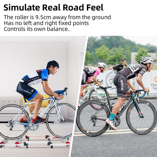 Foldable Adjustable Bike Rollers with Resistance for Indoor Exercise