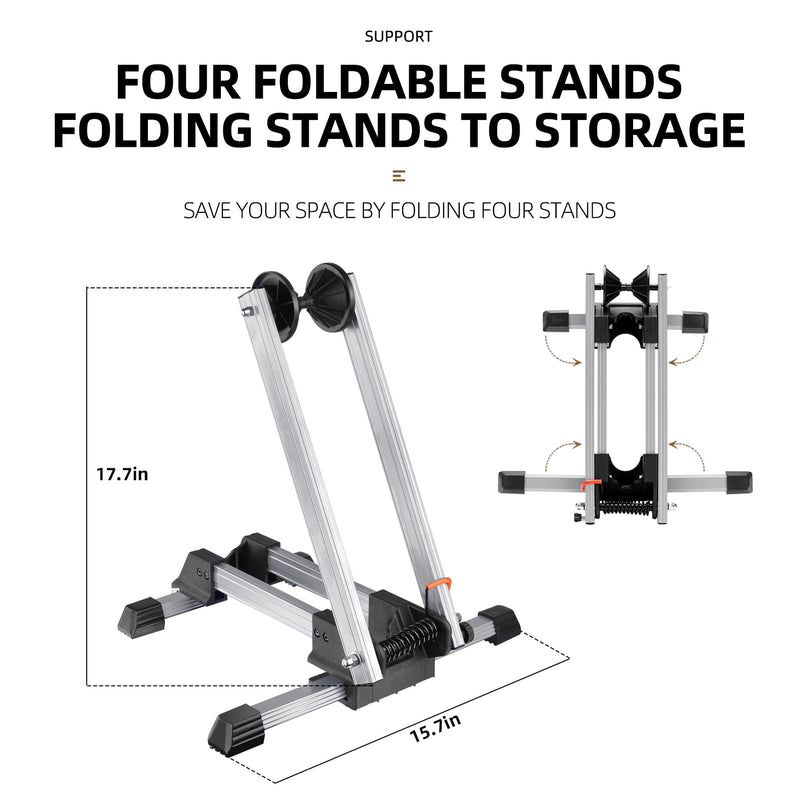 Load image into Gallery viewer, Foldable Alloy Indoor Bike Stand for 20"-29" Wheels
