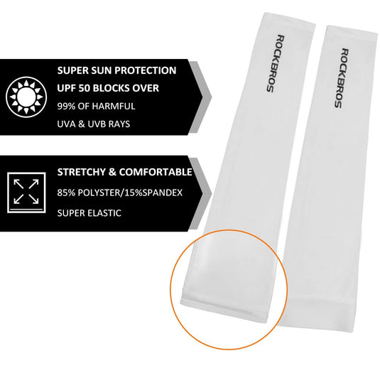 ROCKBROS Sun Protection Arm Sleeves Cooling for Running Golf Fishing Cycling