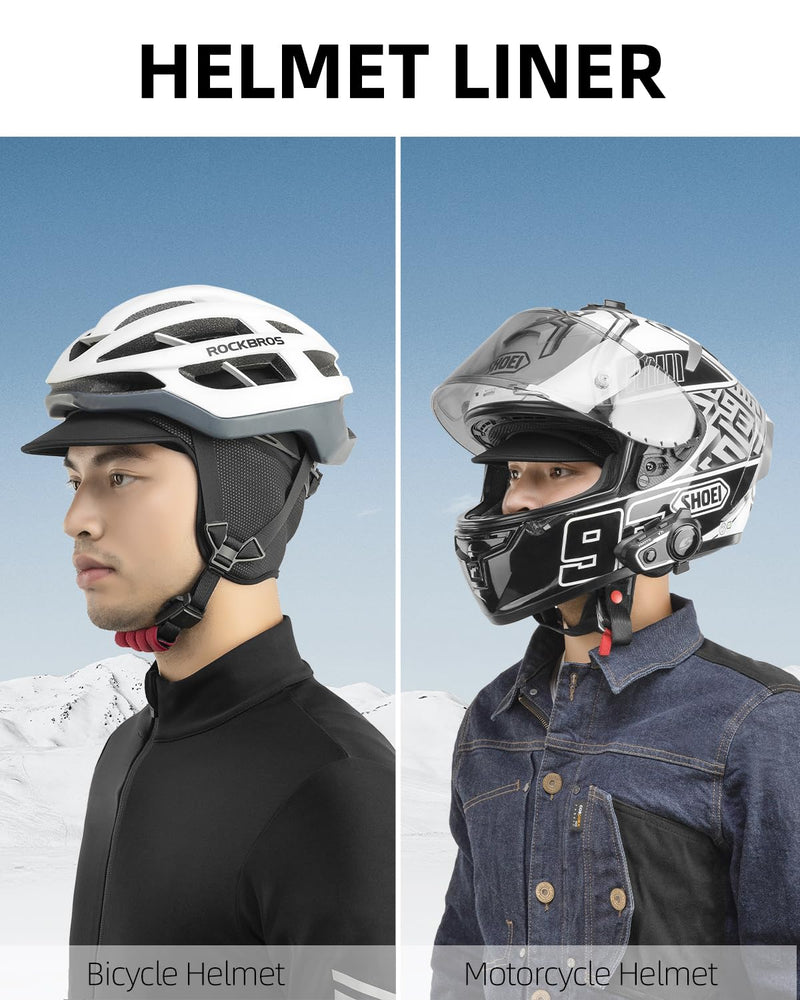 Load image into Gallery viewer, ROCKBROS Winter Cycling Caps for Men Women Windproof Hat with Sun Visor Under Helmet Liner
