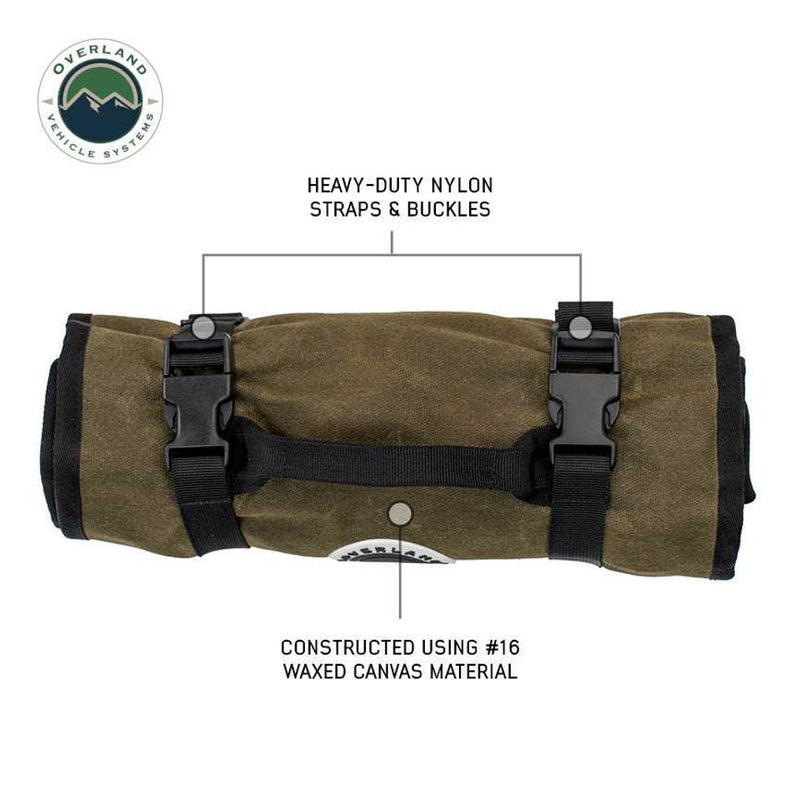 Load image into Gallery viewer, Overland Vehicle Systems Wrench Tool Roll #16 Waxed Canvas Storage Bags
