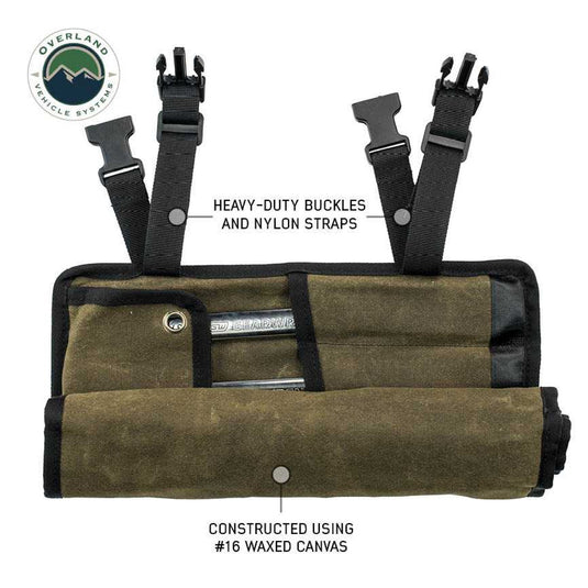 Overland Vehicle Systems Wrench Tool Roll #16 Waxed Canvas Storage Bags