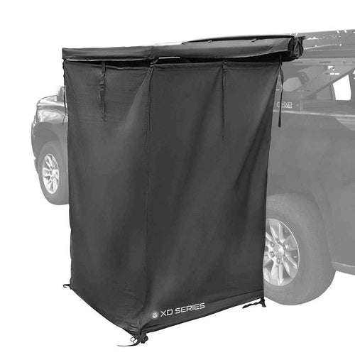 OVS XD Nomadic 90 Degree Pivot Shower Awning - Quick Deploying w/Light Strip & Black Out