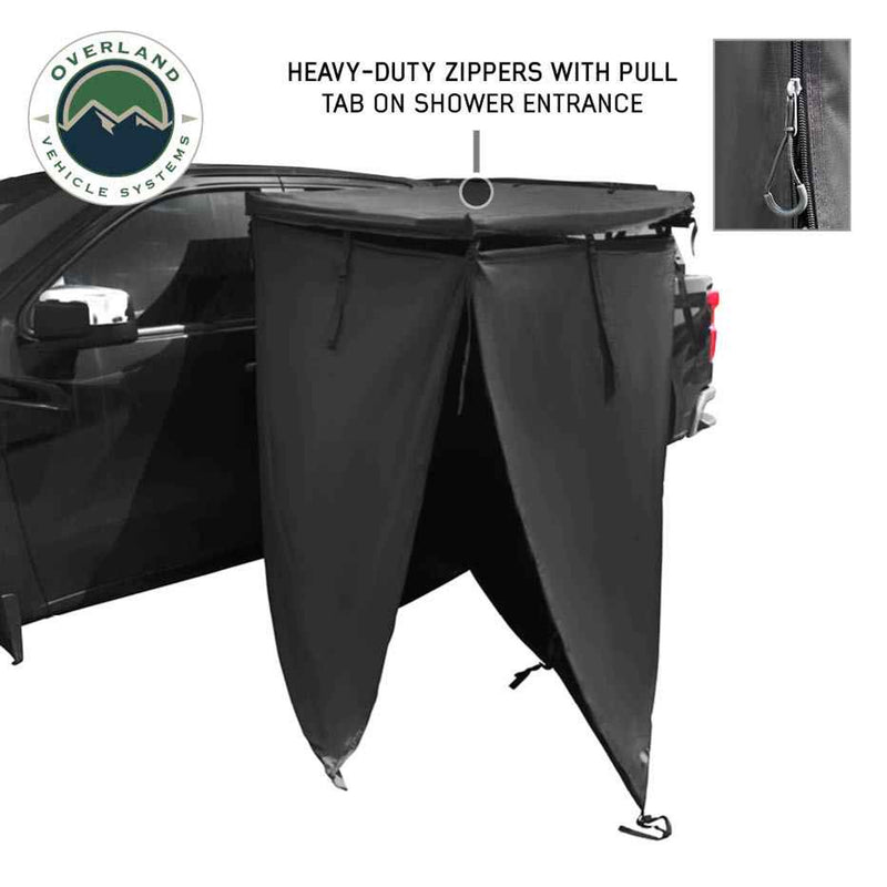Load image into Gallery viewer, OVS XD Nomadic 90 Degree Pivot Shower Awning - Quick Deploying w/Light Strip &amp; Black Out
