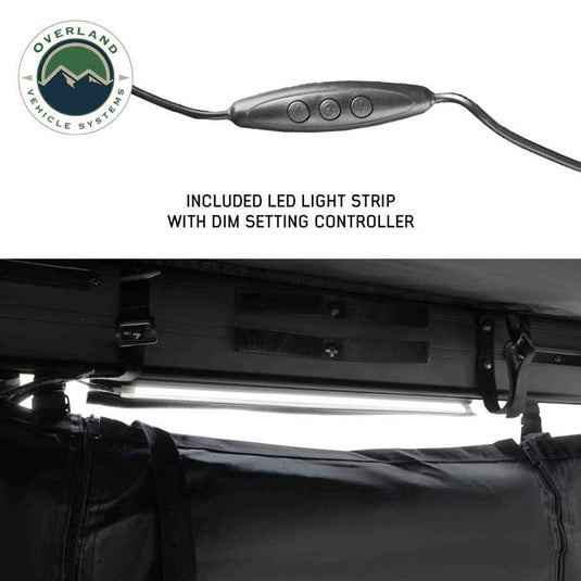 OVS XD Nomadic 90 Degree Pivot Shower Awning - Quick Deploying w/Light Strip & Black Out