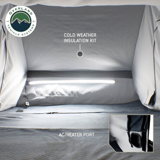 Overland Vehicle Systems XD Atlas Cantilever ABS Hard Shell Roof Top Tent, Blue Body & Black Rainfly