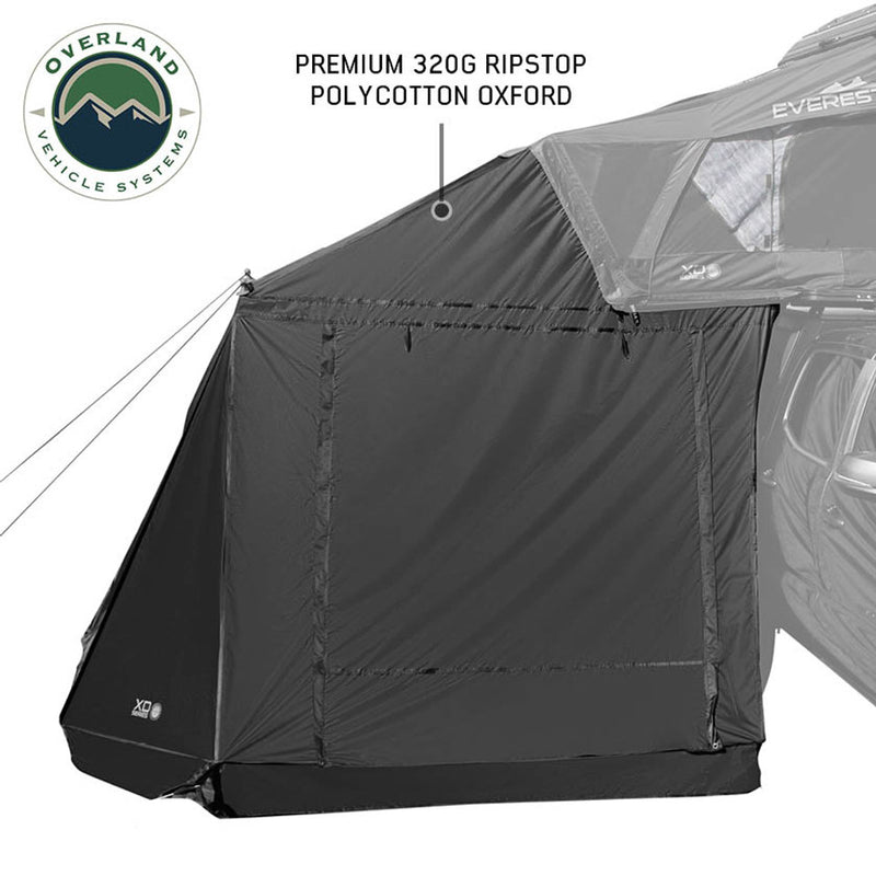 Load image into Gallery viewer, OVS XD Everest Annex Room Roof Top Tent Extension - Black Body Grey Trim
