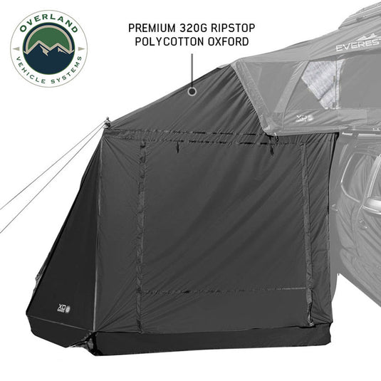 OVS XD Everest Annex Room Roof Top Tent Extension - Black Body Grey Trim