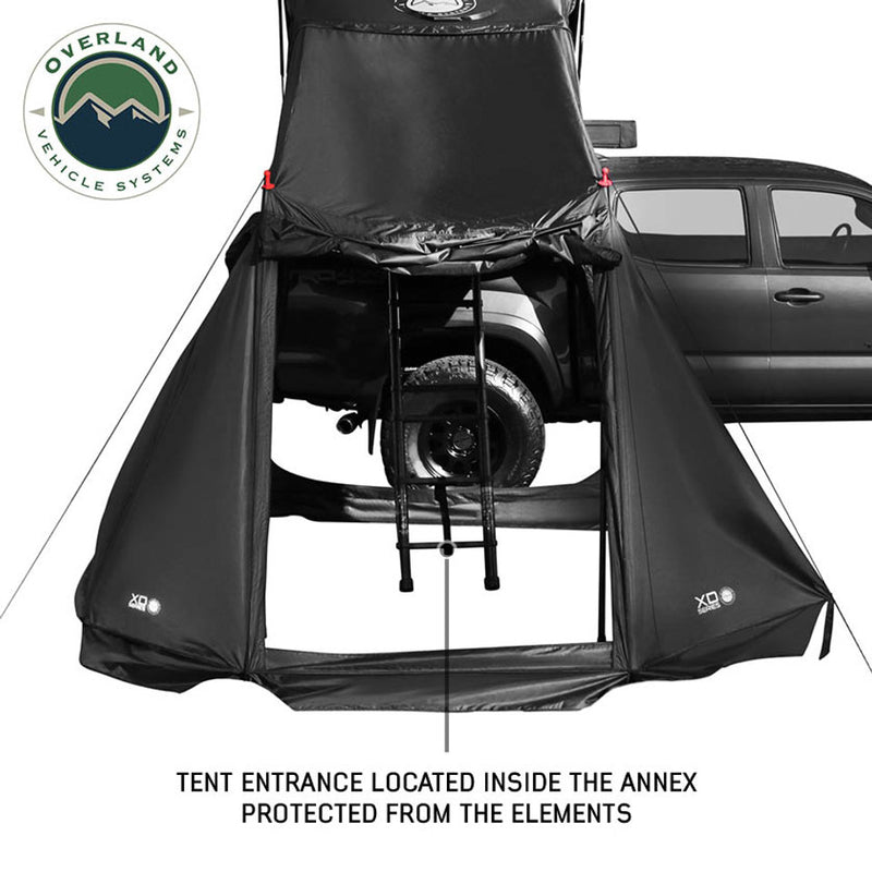 Load image into Gallery viewer, OVS XD Everest Annex Room Roof Top Tent Extension - Black Body Grey Trim
