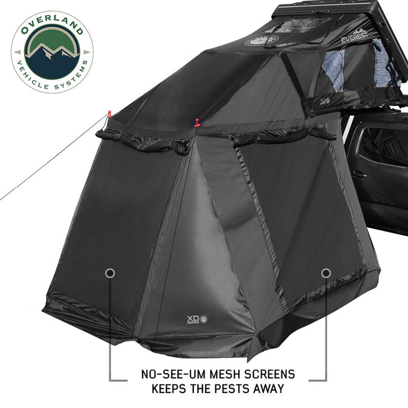 Load image into Gallery viewer, OVS XD Everest Annex Room Roof Top Tent Extension - Black Body Grey Trim
