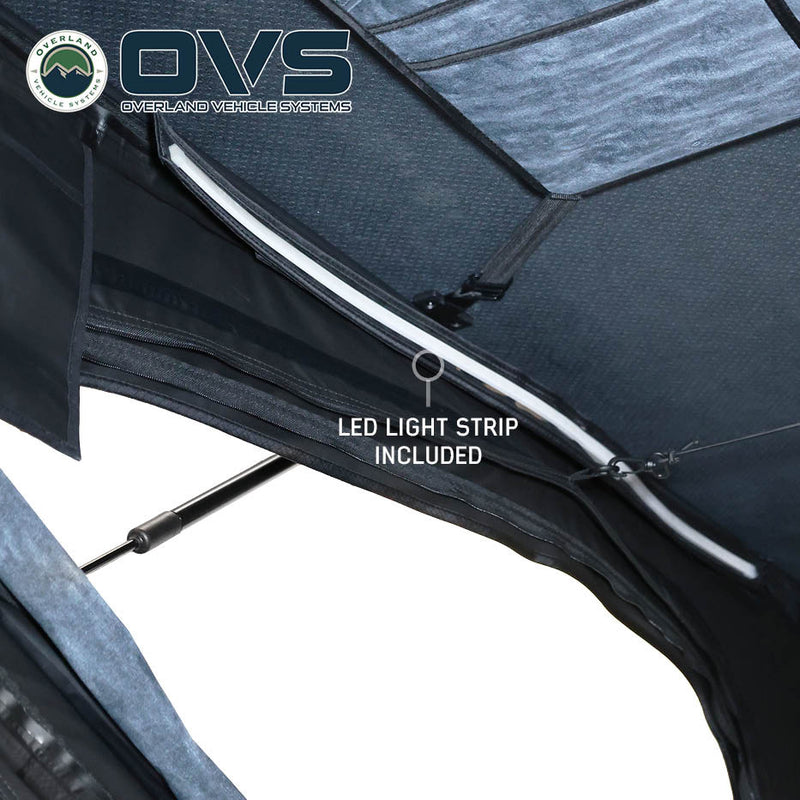 Load image into Gallery viewer, Overland Vehicle Systems XD K2 Clam Shell Pop Up 2 Person Aluminum Hard Shell Roof Top Tent, Blue Body &amp; Black Rainfly
