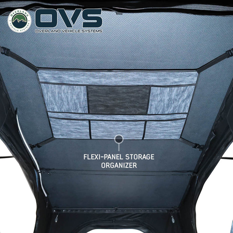 Load image into Gallery viewer, Overland Vehicle Systems XD K2 Clam Shell Pop Up 2 Person Aluminum Hard Shell Roof Top Tent, Blue Body &amp; Black Rainfly
