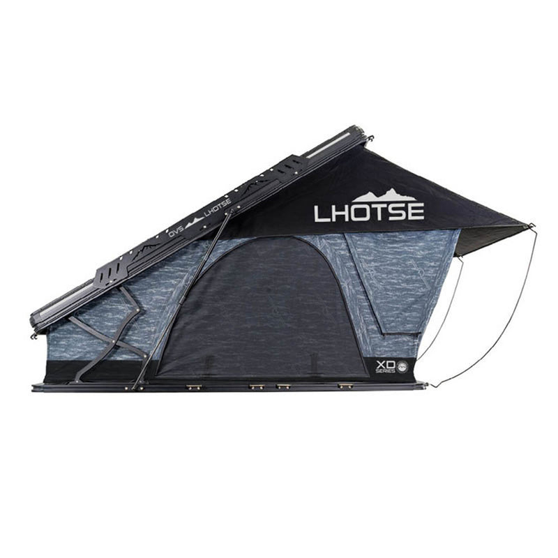 Load image into Gallery viewer, OVS XD Lhotse Clam Shell Aluminum Hard Shell Roof Top Tent, Blue Body &amp; Black Rainfly
